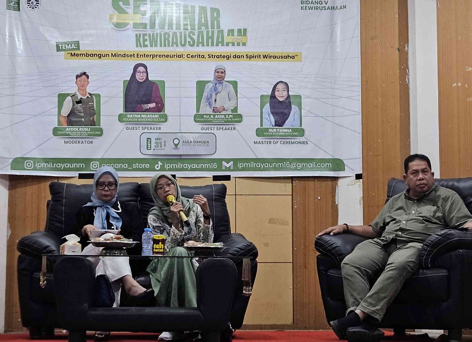 Hasbi Syamsu Ali di Seminar Kewirausahaan IPMIL Raya UNM